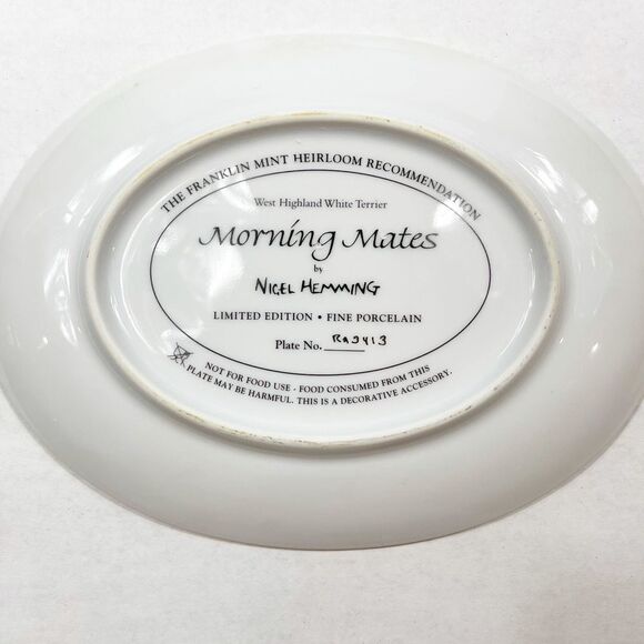 Pair of Collectible Plate West Highland Terrier - Picture 5 of 7